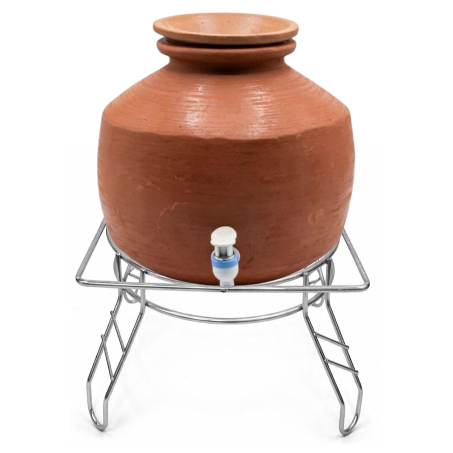 Stainless Steel Matka Stand for Kitchen & Water Pot | Heavy Duty Water Can Stand | Rust Proof Steel Pot Holder for Home, Office & Dining Table | Multipurpose Dispenser Stand