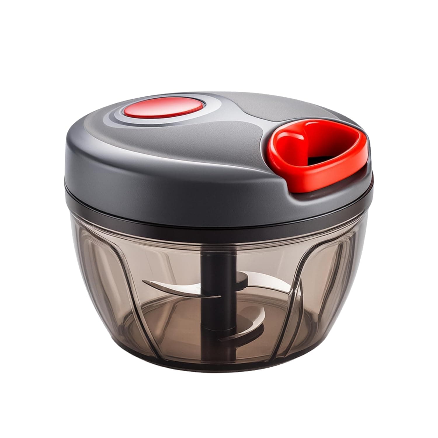 Manual Vegetable Chopper Black | Heavy Duty Hand Pull Food Chopper for Onion, Garlic, Vegetables | Multi Purpose Kitchen Cutter | Strong Stainless Steel Blade