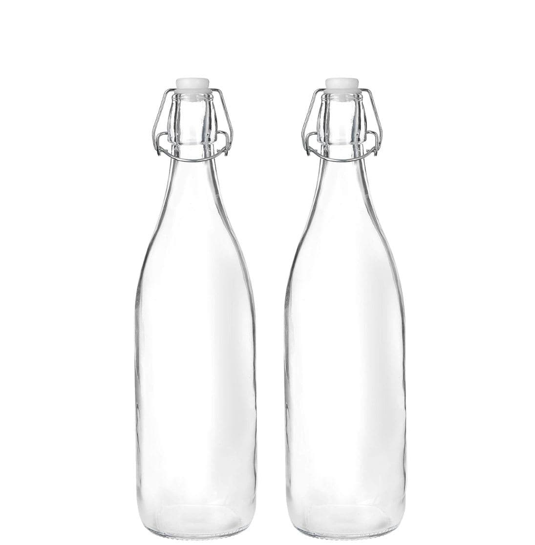 Plastic Water Bottle Set of 2, Reusable Drinking Water Bottle with Secure Cap, Lightweight Bottle for Home, Office, Kitchen, Travel & Daily Use