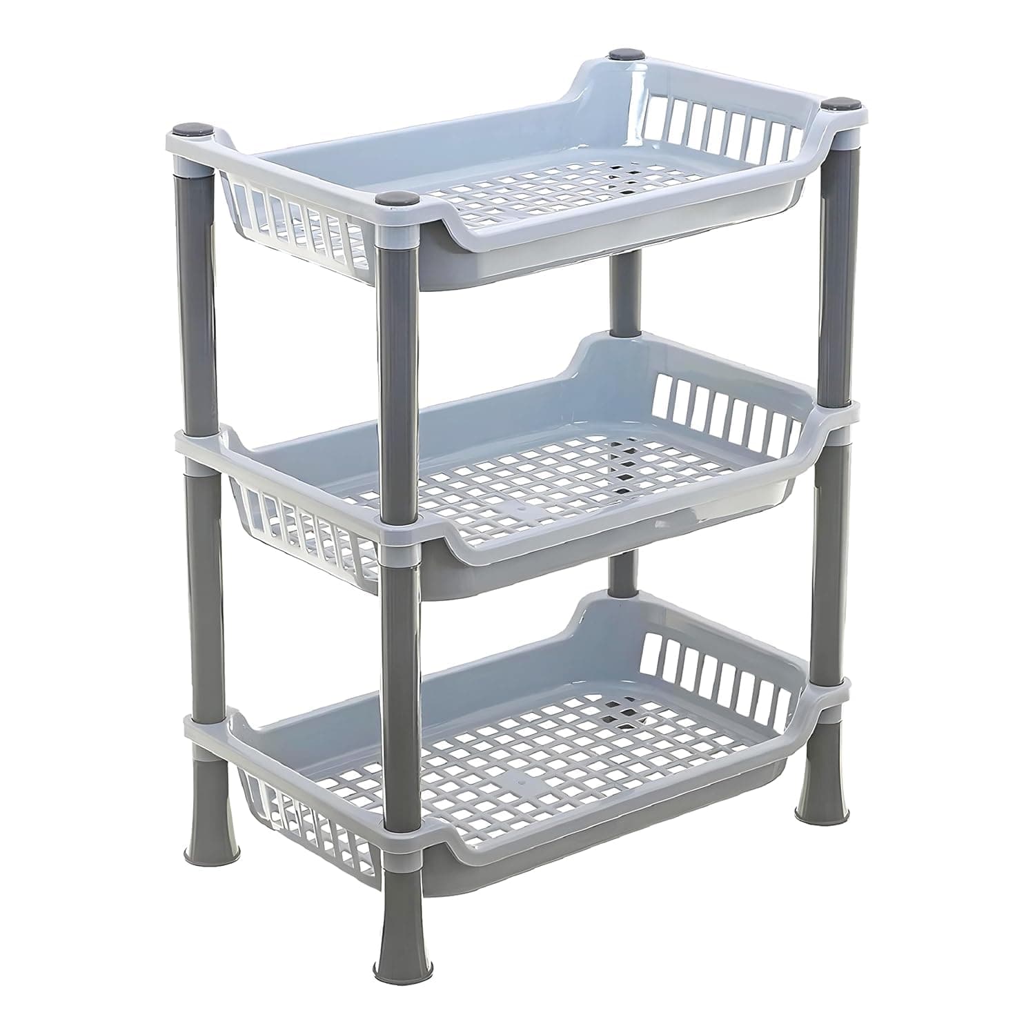 3 Layer Plastic Storage Rack for Kitchen, Multipurpose Organizer Shelf for Bathroom, Home, Bedroom & Household Storage